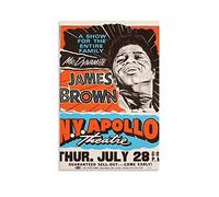 Poster vintage James Brown al New York Apollo Concert su tela, decorazione da parete, decorazione da parete, per camera da letto, soggiorno, 20 x 30 cm