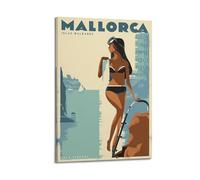 Poster vintage Maiorca artistico murale murale moderno da appendere poster decorativo 30 x 45 cm