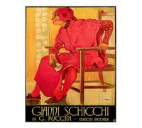 Poster Vintage Opera Wall Art - Gianni Schicchi di Puccini Home Decor