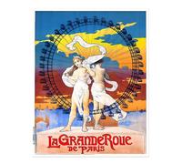 Poster vintage Paris Ferris Wheel Wall Art - stile Art Nouveau