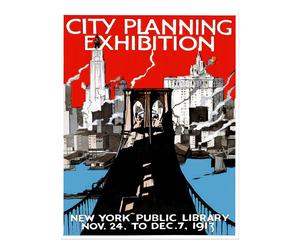 Poster vintage per esposizione urbanistica Wall Art qualità premium