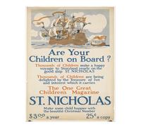Poster vintage per riviste per bambini Wall Art - nave di San Nicola
