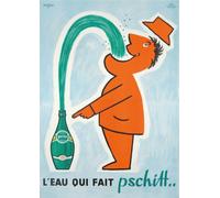 Poster vintage Perrier - opera d'arte da parete Bernard Villemot -...