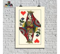 POSTER Vintage Queen Heart Regina di Cuori carta cuori corona poker TOP QUALITY