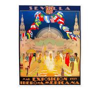 Poster vintage Siviglia 1929 Wall Art - Esposizione Iberoamericana
