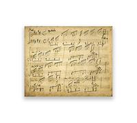 Poster Vintage Sonata Al Chiaro Di Luna Punteggio Scritto A Mano Originale Su Tela Pittura Ludwig Van Beethoven Stampe D'Arte Decorazione Murale Musicale 50X70Cm Senza Telaio