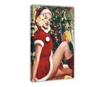 Poster vintage su tela con foto dell'età d'oro Hollywood Schauspielerin, decorazione per camera da letto, ufficio, camera da letto, regalo, 50 x 75 cm