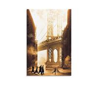 Poster vintage su tela con stampa artistica da parete su tela e da parete "Once Upon A Time In America", poster moderno per camera da letto familiare, 50 x 75 cm
