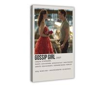 Poster vintage su tela, motivo: Gossip Girl, serie Gossip Girl, decorazione artistica da parete per soggiorno, camera da letto, stile cornice, 20 x 30 cm