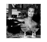 Poster vintage su tela, motivo: Sophia Loren, decorazione per camera da letto, sport, ufficio, camera da letto, regalo, senza cornice, 60 x 60 cm