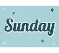 Poster Vintage Sunday Typography Wall Art di Qualità Premium Home Decor