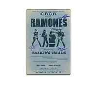 Poster vintage The Ramones Concert With Talking Heads Poster vintage, su tela, stampa artistica da appendere, poster estetici per camera da letto, soggiorno, decorazione da parete, 50 x 75 cm