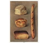 Poster Vintage Tipi di Pane - Arte Rustica da Parete Cucina -...