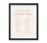 Poster vintage tipografico - Stampa retrò motivazionale - Ways to Say I Love You, San Valentino, romantico, citazione - 20 x 25 cm senza cornice - regalo per coppie, amici, decorazione da parete per