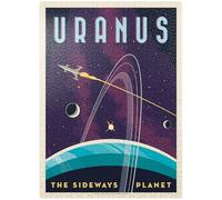Poster vintage Uranus: The Sideways Planet, puzzle da 1000 pezzi per adulti