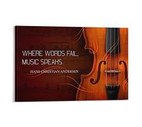 Poster vintage "Where Words Fail" su tela, decorazione da parete, per soggiorno, camera da letto, 20 x 30 cm