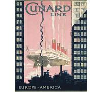 Poster Wall Art Cunard Line Europe America - 12X16/16X20/18X24/24X36