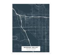 Poster Wall Art Mappa della Valle di Moreno - Stampa d'arte moderna di...