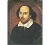 Poster William Shakespeare Ecrivain Inglese Theatre Portrait Peinture