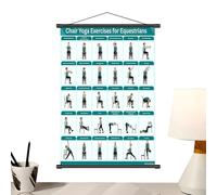 Poster Yoga Per Anziani - Tabella Degli Esercizi Per Sedia Pieghevole, Montaggio A Parete Per Pose Multiple | Manuale Di Allenamento Per Esercizi Di Mobilità E Stretching Fitness Per Palestra Domestic