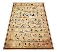 Poster Yoga Posizioni Base in Tela per Principianti, Guida Muro | Stile Semplice, Decorazione per Pareti Interne, Adatto a Sala da Pranzo e Lezione Fitness, Formato 1 Pezzo