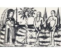 Posterazzi Adamo ed Eva nel giardino dell'Eden. da The Book Biblia Medieval Romanceada Pubblicato 1925. Stampa poster, (18 x 11)