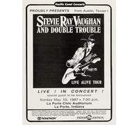 Postercinema Stevie Ray Vaughan & Double Trouble Live at Civic Auditorium La Porte Indiana 1987 - poster cm. 30 x 40