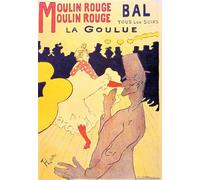 POSTERIIk Dipinti Famosi Arte della tela Poster con artistiche Cartel para el espectáculo La Goulue París de Henri De Toulouse Lautrec per la Decorazione Della Parete 60x90cm
