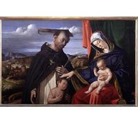 POSTERIIk Dipinti Famosi Arte della tela Poster con artistiche Dama y Niño con San Pedro de Verona por Artista Famoso per L'arredamento del Soggiorno 60x90cm