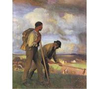 POSTERIIk Dipinti Famosi Arte della tela Poster con artistiche el niño y el hombre de George Clausen per L'arredamento del Soggiorno 60x90cm