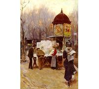 POSTERIIk Dipinti Famosi Arte della tela Poster con artistiche el quiosco paris de carlo brancaccio per L'arredamento del Soggiorno 60x90cm