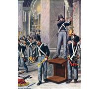 POSTERIIk Dipinti Famosi Arte della tela Poster con artistiche el Saqueo de Cesena por Tancredi Scarpelli per Decorazioni per la Casa 60x90cm