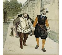 POSTERIIk Dipinti Famosi Arte della tela Poster con artistiche Enrique IV y Carlos de Lorena de Hermann Vogel per la Decorazione Della Parete 60x90cm
