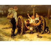 POSTERIIk Dipinti Famosi Arte della tela Poster con artistiche Feliz como el día es largo por Frederick per Decorazioni per la Casa 60x90cm