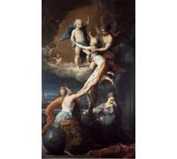 POSTERIIk Dipinti Famosi Arte della tela Poster con artistiche La muerte de los hijos de Fernando IV de Pompeo Girolamo Batoni per la Decorazione Della Parete 60x90cm