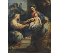 POSTERIIk Dipinti Famosi Arte della tela Poster con artistiche La Virgen María con el Niño y Santa Ana de Carlo Maratta o Maratti per L'arredamento del Soggiorno 60x90cm