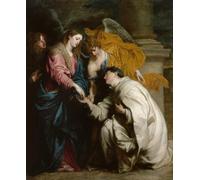 POSTERIIk Dipinti Famosi Arte della tela Poster con artistiche la visión del beato Hermann de Steinfeld llamado porVan Dyck per L'arredamento del Soggiorno 60x90cm