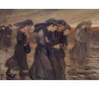 POSTERIIk Dipinti Famosi Arte della tela Poster con artistiche las clasificadoras de carbón de Théophile Alexandre Steinlen per Decorazioni per la Casa 60x90cm