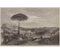 POSTERIIk Dipinti Famosi Arte della tela Poster con artistiche Peregrinación de Childe Harolds por Mallord William Turner per la Decorazione Della Parete 60x90cm