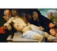POSTERIIk Dipinti Famosi Arte della tela Poster con artistiche Renacimiento la Lamentación sobre Cristo Par Savoldo de Girolamo Savoldo per Decorazioni per la Casa 60x90cm