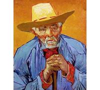 POSTERIIk Dipinti Famosi Arte della tela Poster con artistiche Retrato de Paciencia Escalier de Vincent Van Gogh per la Decorazione Della Parete 60x90cm