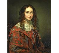 POSTERIIk Dipinti Famosi Arte della tela Poster con artistiche Señora B de George Peter Alexander Healy per la Decorazione Della Parete 60x90cm