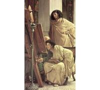 POSTERIIk Dipinti Famosi Arte della tela Poster con artistiche una visita al estudio de Lawrence Alma Tadema per la Decorazione Della Parete 60x90cm