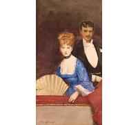 POSTERIIk Dipinti Famosi Arte Dipinto Pittura Astratta Dama con abanico de Jean Beraud per la Decorazione Della Parete 60x90cm