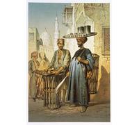 POSTERIIk Dipinti Famosi Arte Dipinto Pittura Astratta El vendedor de té Del recuerdo de El Cairo de Amadeo Preziosi per la Decorazione Della Parete 60x90cm