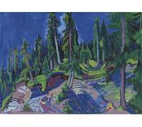 POSTERIIk Dipinti Famosi Arte Dipinto Pittura Astratta Estudio de Ernst Ludwig Kirchner per L'arredamento del Soggiorno 60x90cm