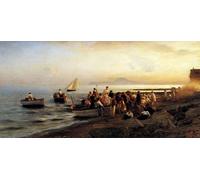 POSTERIIk Dipinti Famosi Arte Dipinto Pittura Astratta Figuras en una orilla de Albert Flamm per L'arredamento del Soggiorno 60x90cm