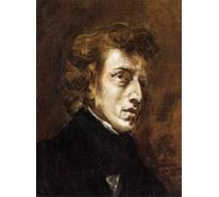 POSTERIIk Dipinti Famosi Arte Dipinto Pittura Astratta Frederic Chopin de Eugene Delacroix per Decorazioni per la Casa 60x90cm