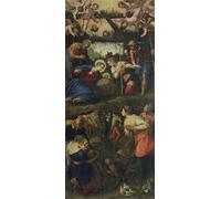 POSTERIIk Dipinti Famosi Arte Dipinto Pittura Astratta la Natividad y la Adoración de Jacopo Robusti Tintoretto per Decorazioni per la Casa 60x90cm