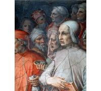 POSTERIIk Dipinti Famosi Arte Dipinto Pittura Astratta Marsilio Ficino Flanqueado por Giorgio Vasari per la Decorazione Della Parete 60x90cm